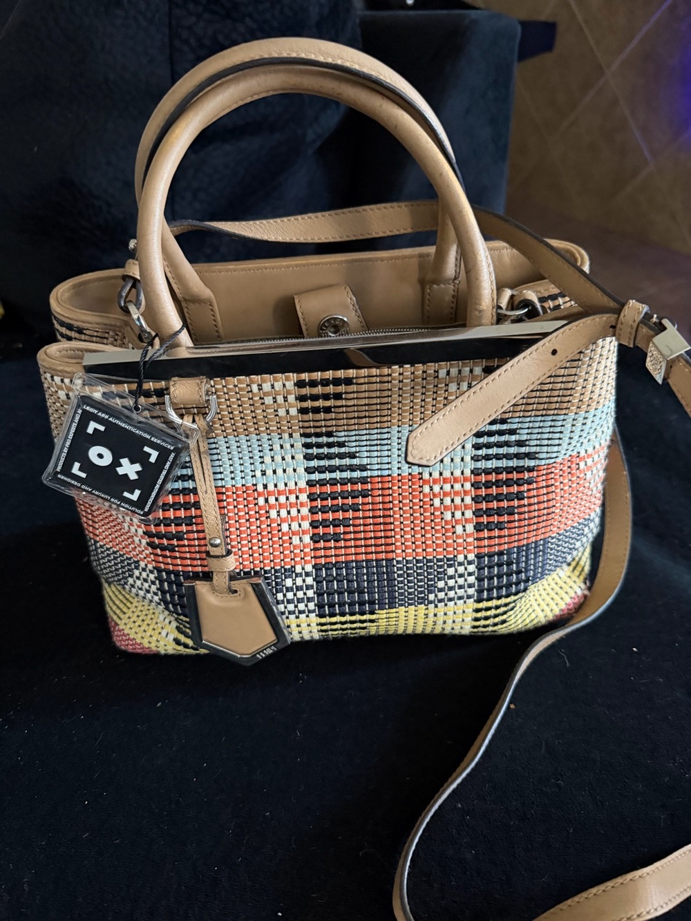 Fendi 2015 2Jours raffia tote